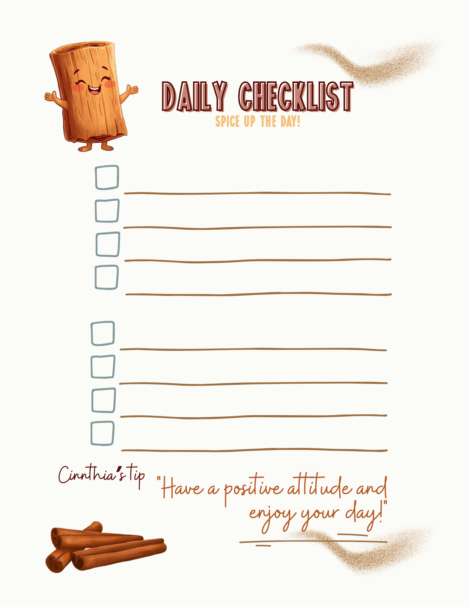 Cinnthia Stickmon Digital Notepad and Checklist Sheets - The French Toasties
