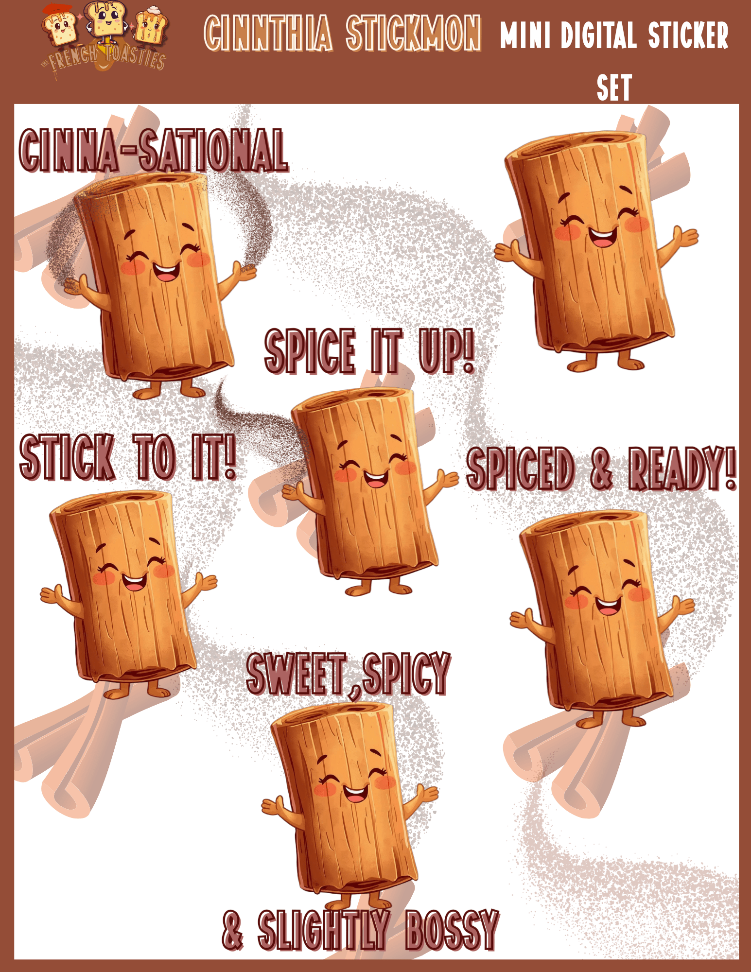 Cinnthia Stickmon Digital Notepad and Checklist Sheets - The French Toasties