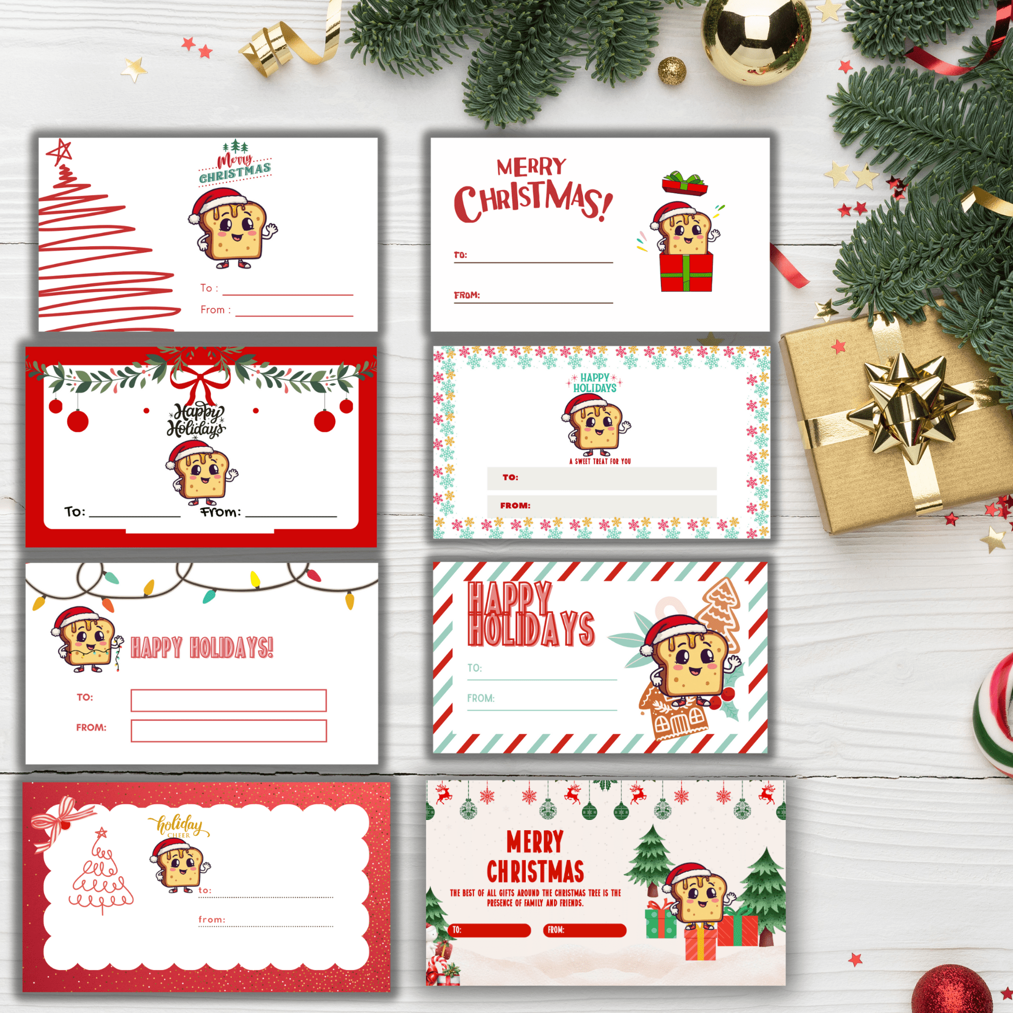 🎁 Holiday Sunny Essentials Bundle – Digital Weekly Planner, December Calendar & Gift Tags - The French Toasties