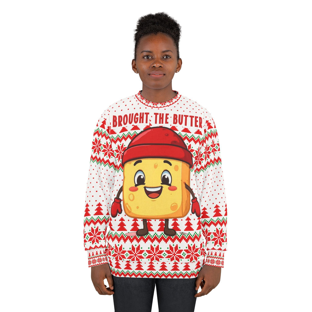 I Brought the Butter Ugly Christmas Sweatshirt - The French Toasties