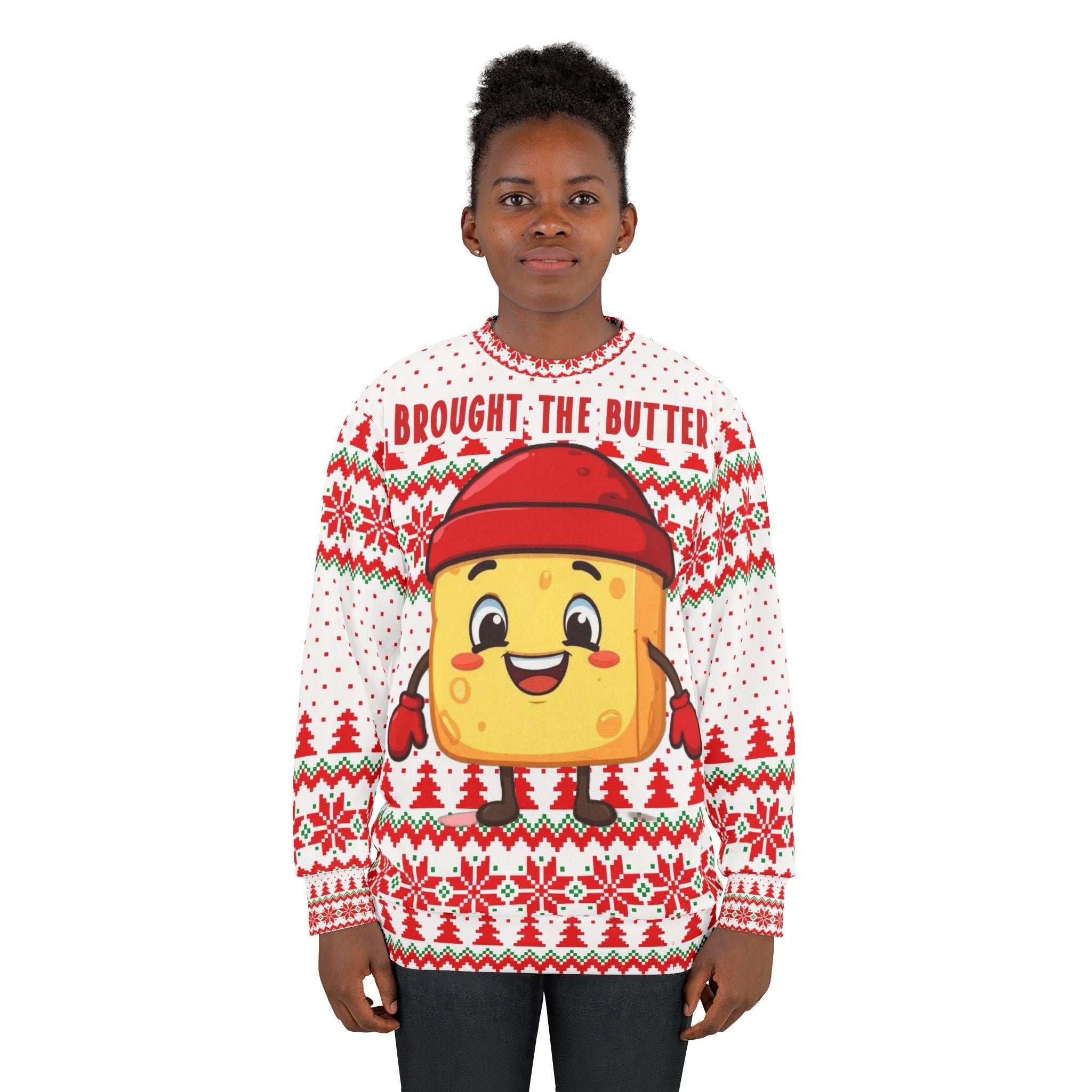 I Brought the Butter Ugly Christmas Sweatshirt - The French Toasties