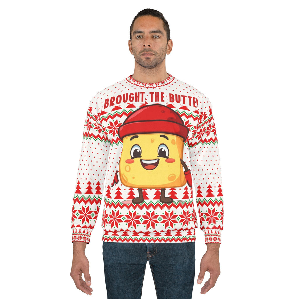 I Brought the Butter Ugly Christmas Sweatshirt - The French Toasties
