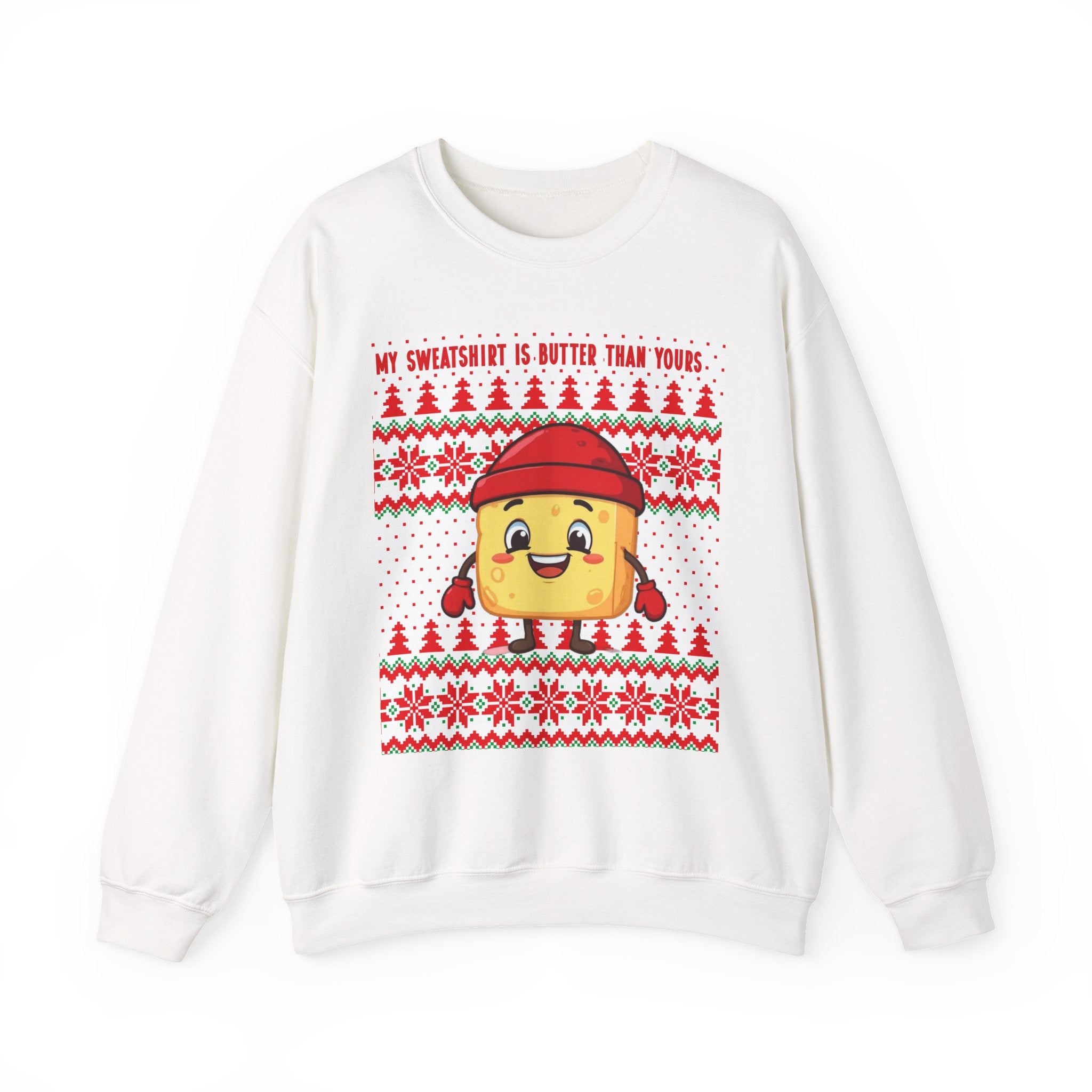 My Sweatshirt is Butter Than Yours| Ugly Christmas Sweater Style - The French Toasties