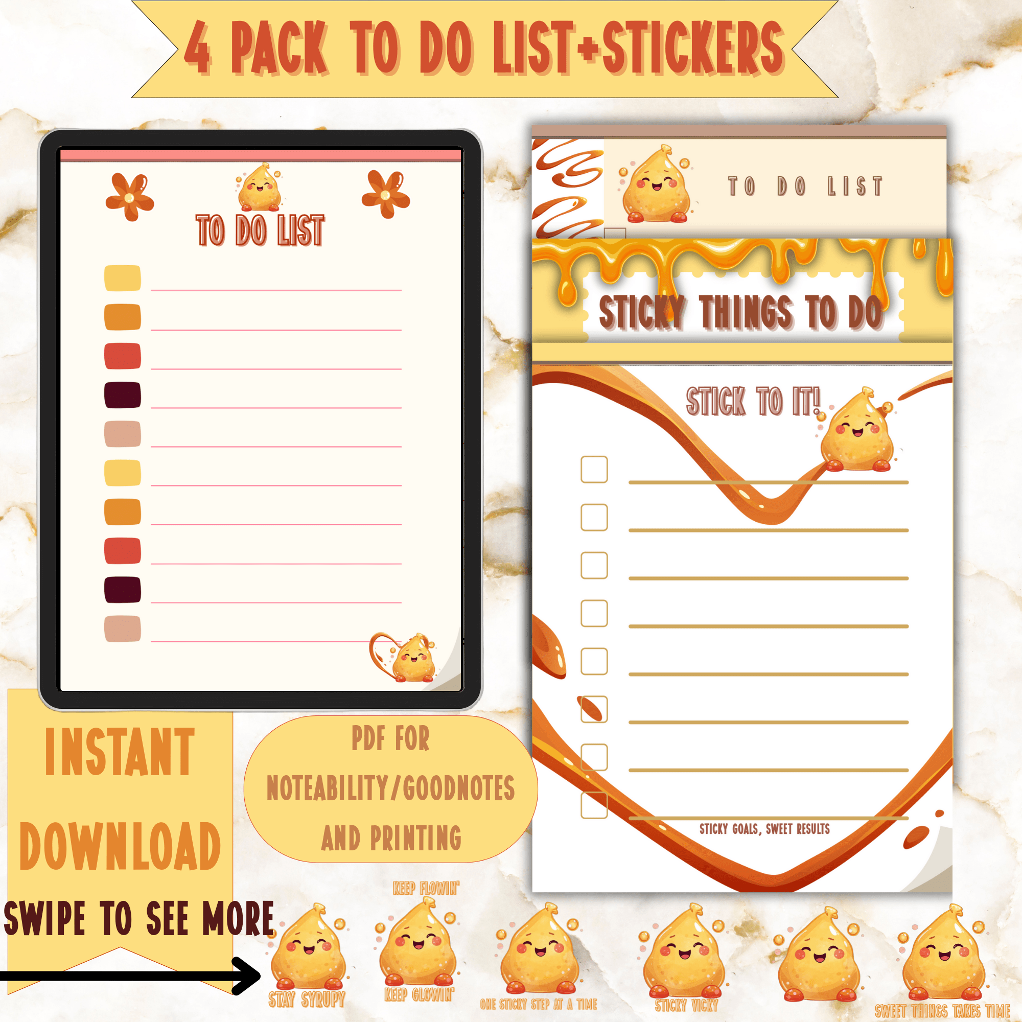 Sticky Vicky Digital To Do List - Single Page - The French Toasties
