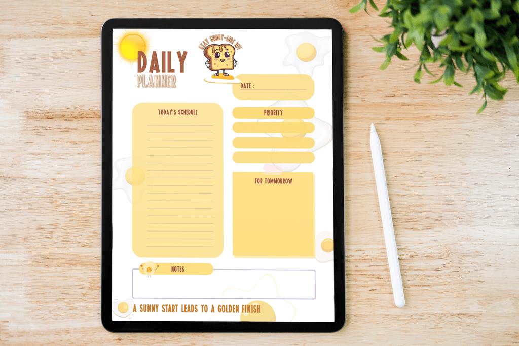 Sunny Side up Daily Essentials Digital Mini Planner - The French Toasties
