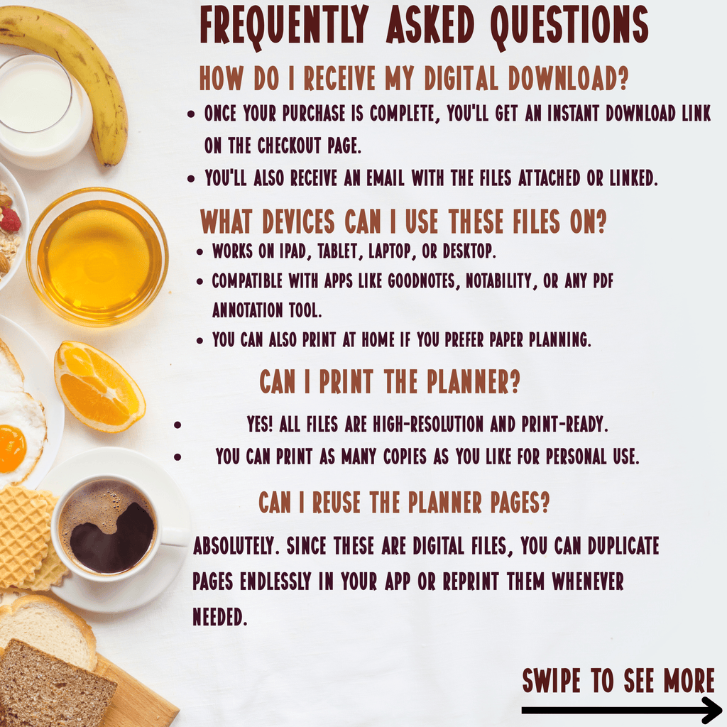 Sunny Side up Daily Essentials Digital Mini Planner - The French Toasties