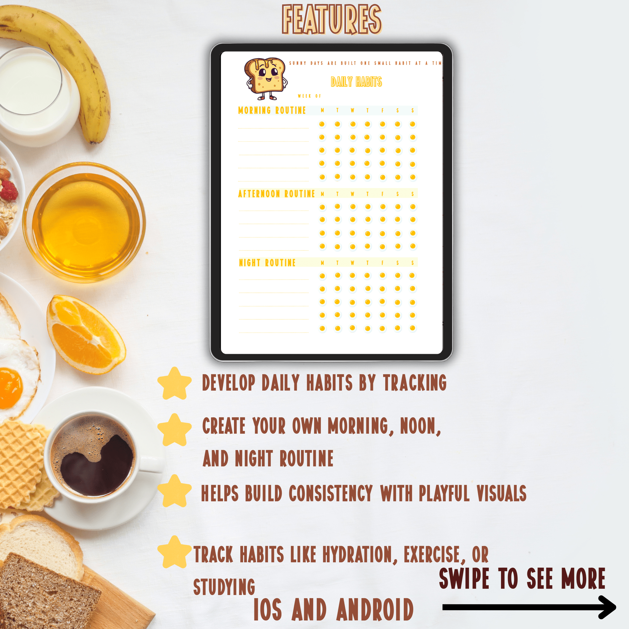 Sunny Side up Daily Essentials Digital Mini Planner - The French Toasties