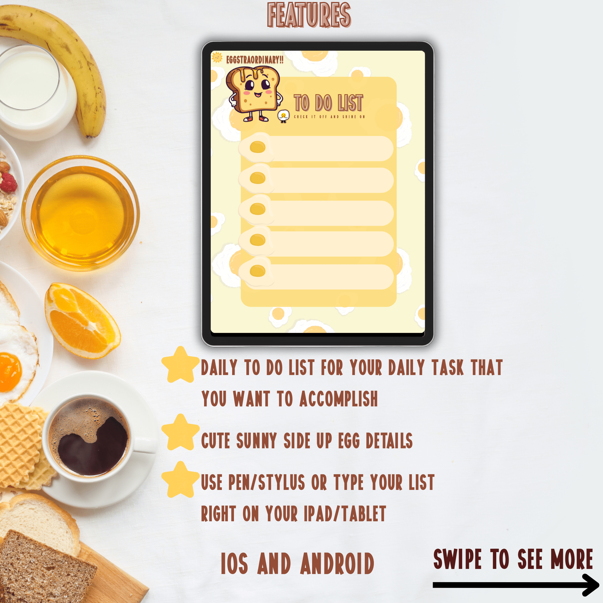 Sunny Side up Daily Essentials Digital Mini Planner - The French Toasties